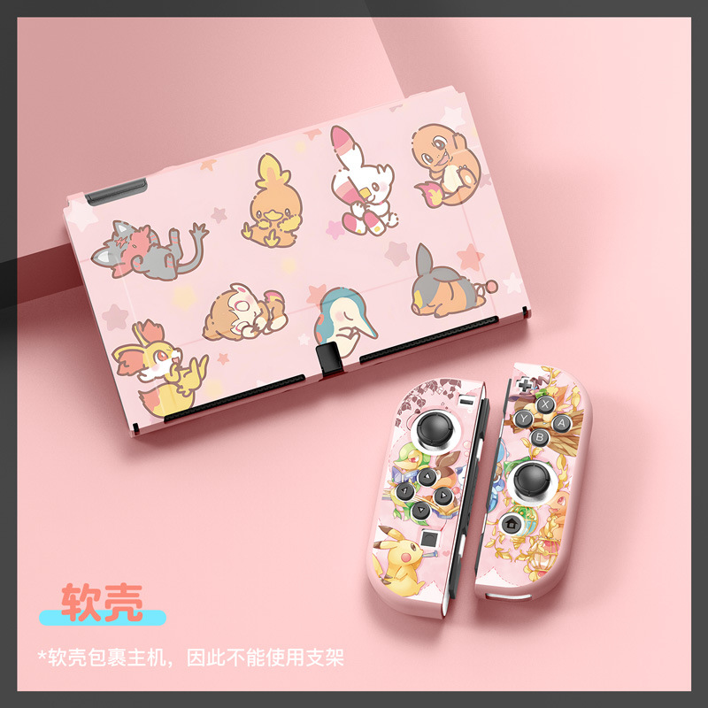 Monstruo naranja Nintendo switch oled cáscara suave tpu funda protectora de silicona dividida ns2 Pokémon