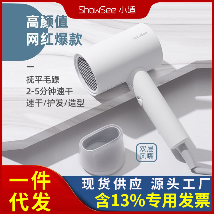 showsee/Xiaoshi Hair Dryer Household Negative Ion High Power Student Dormitory Hair Salon Hair Dryer Shun Hair A1-W