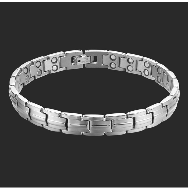 38g Weight Bracelets Classification Titanium Steel Chain Material 1 Piece Quantity Holiday Occasion Titanium Steel Material Color Block Pattern All Seasons Season Men's Gender Plating Design Business, Hip-Hop Style Business Hip-Hop Color Block Titanium Steel Bracelets In Bulk