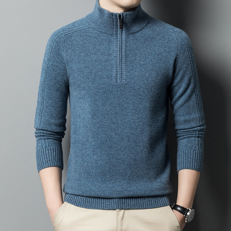 Genuine Brand 100% Cashmere Sweater for Men, Winter Solid Color Thickened Convertible Turtleneck Knitted Base Sweater for Young and Middle-Aged Men Genuine Brand 100% Cashmere Sweater for Men, Winter Solid Color Thickened Convertible Turtleneck Knitted Base Sweater for Young and Middle-Aged Men