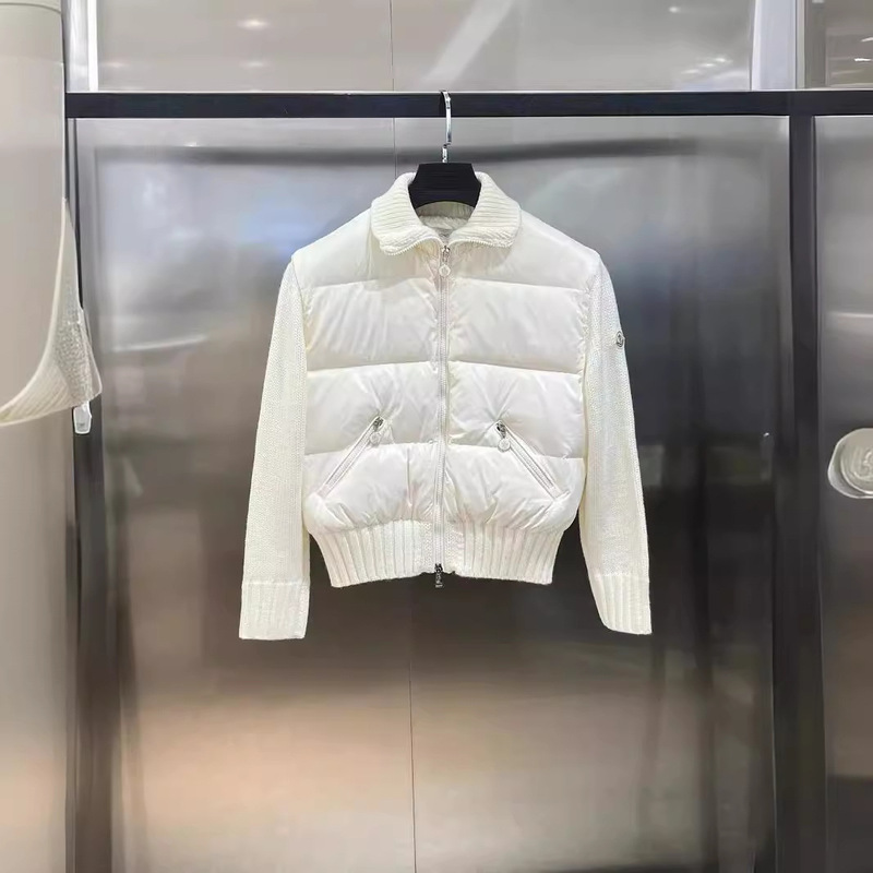 2024 New Ladies Knitted Sleeve Style down Jacket Lightweight Fashion Casual Coat Drop Shipping 2024 New Ladies Knitted Sleeve Style down Jacket Lightweight Fashion Casual Coat Drop Shipping