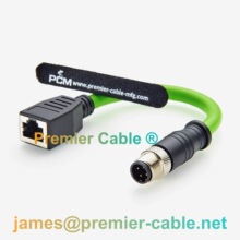 M12 D���a�DRJ45ĸ�^Profinet���I��̫�WͨӍ��|Cat5e���I����ˮ