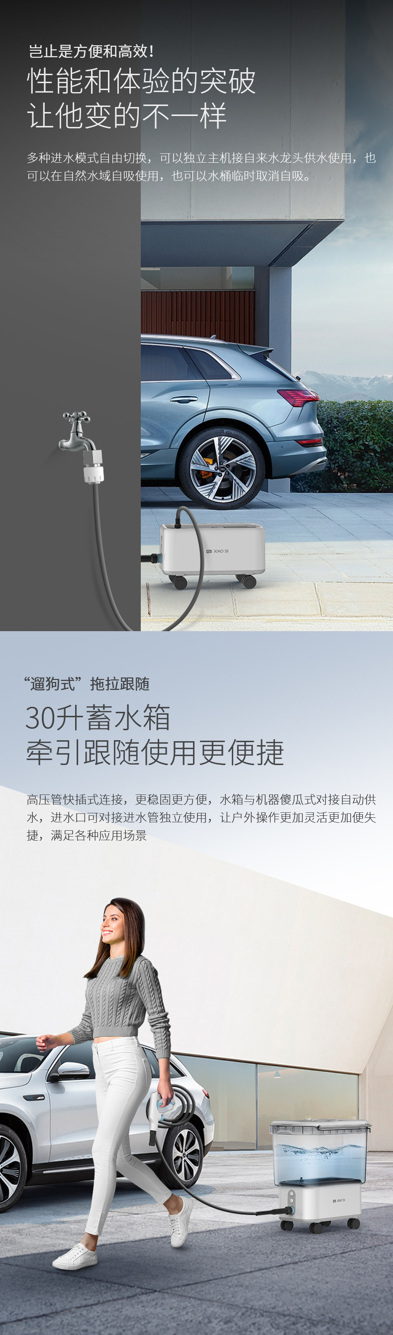 Xiaoluan Wireless Lithium Battery Car Washing Machine High-Pressure Cleaning Machine Brushless Motor Household Portable Lithium Battery Cleaning Artifact