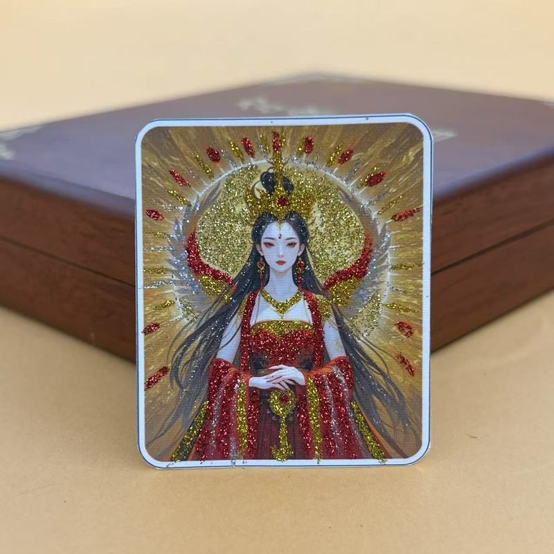 藏式彩金唐卡画芯厂家批发挂坠卡芯药师半手绘洒金图案可选唐卡芯|undefined