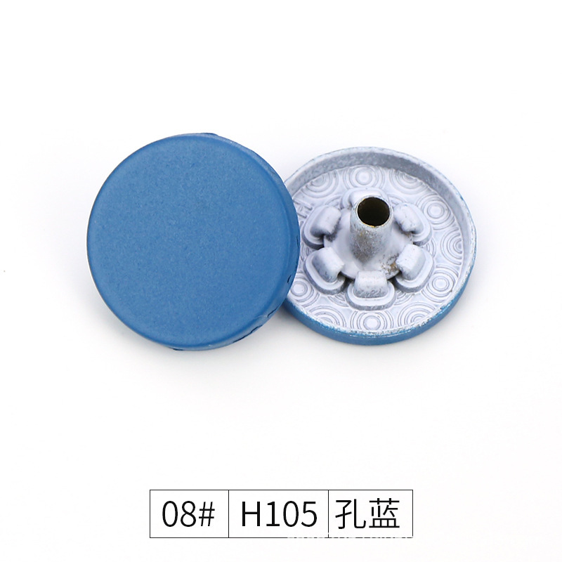 Hebilla de metal de cuatro piezas Botón de panel plano de color chaqueta acolchada de algodón hebilla de superficie de pintura hebilla de cuatro piezas de aleación