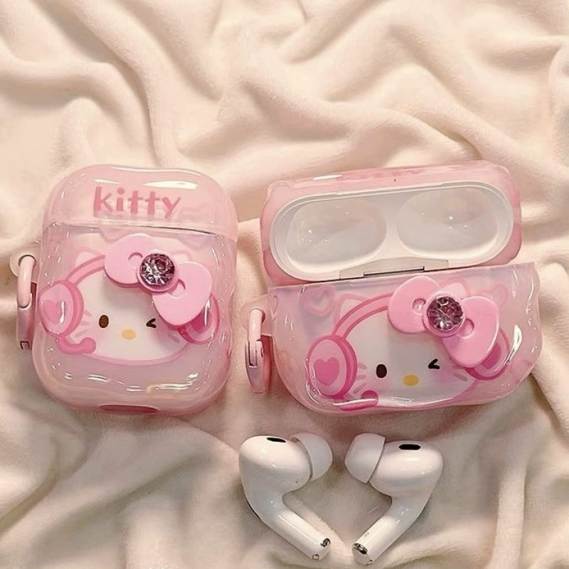 ∅Cute kitty cat suitable for AirPods 1/2 protective cover AirPods 4th generation Apple earphone cover Kitty