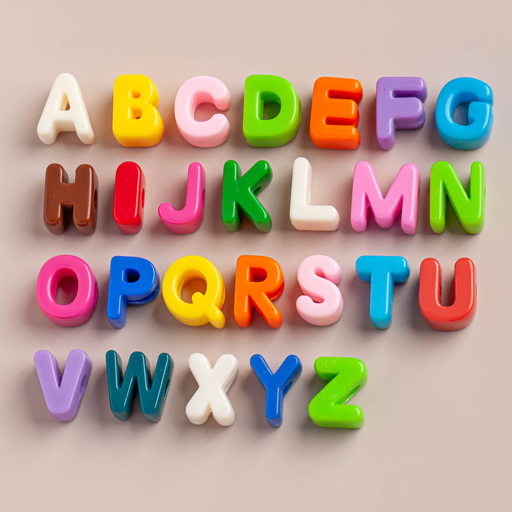 Acrylic bracelet with letters handmade