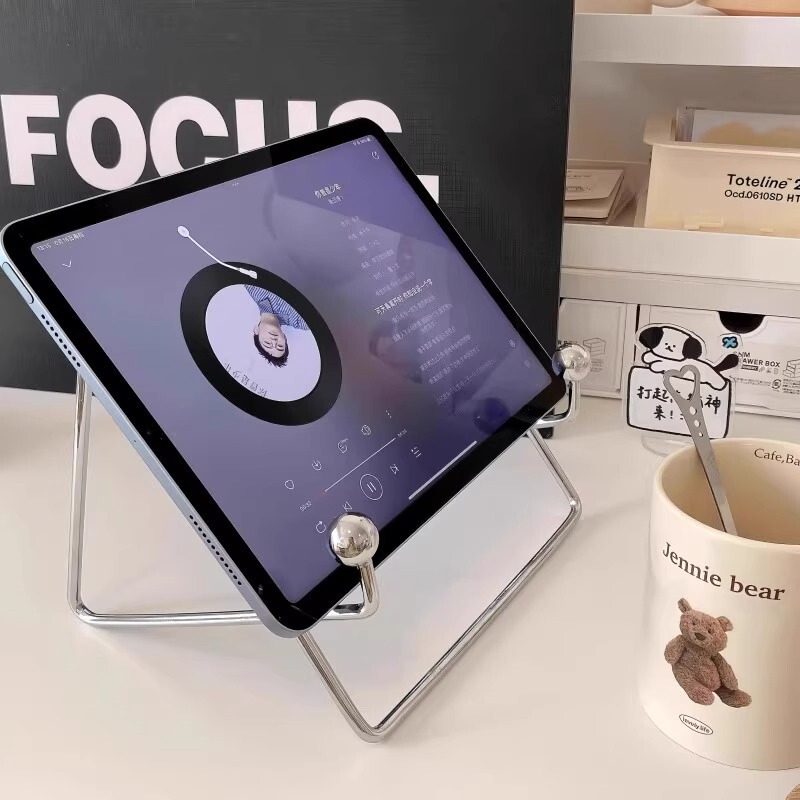 インスタイルタブレットメタルスタンドデスクトップ怠惰なアイアンサポートスタンドポータブル読書スタンド読書棚|undefined