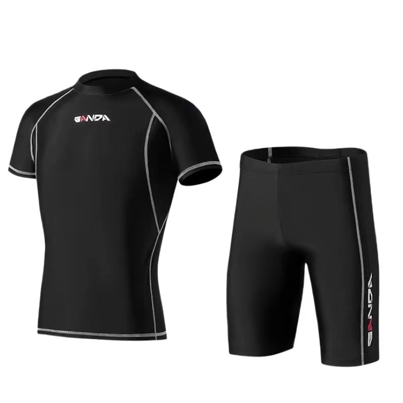 Men's Anti-Essence Swim Trunks Hot Spring Swimming Equipment Five Point Swimsuit Set New Men's Clothing_voghion.com