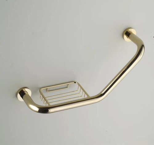 All-copper bathroom handrails anti-slip bathroom elderly safety bathtub rain handrails hotel engineering bathroom handles