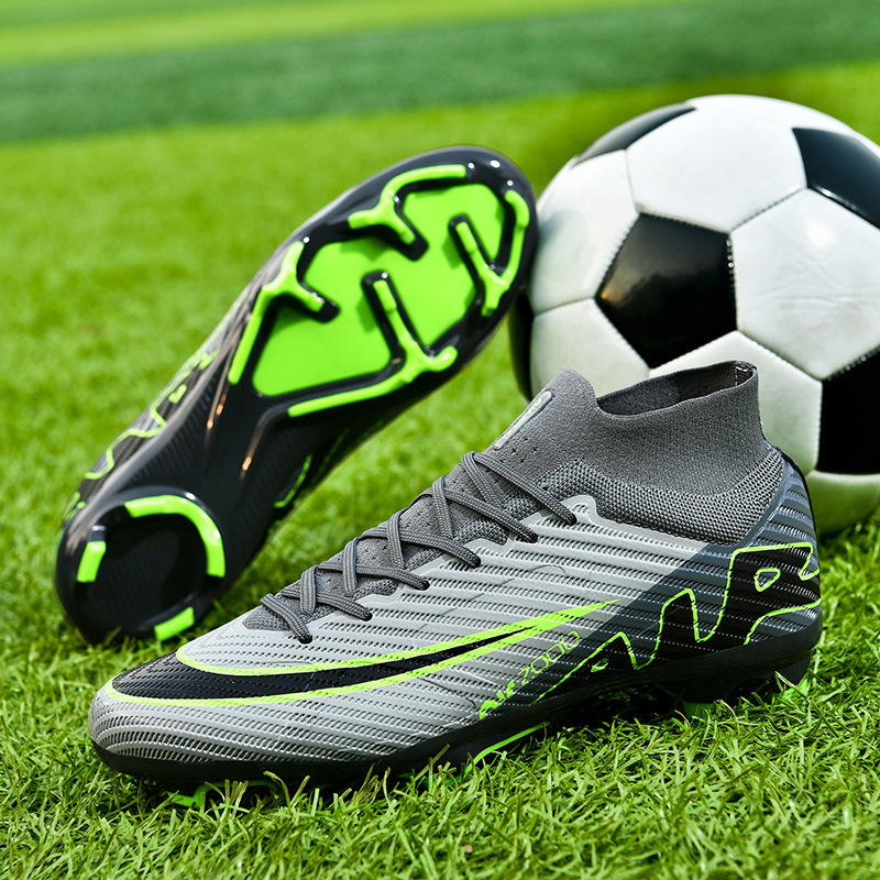 Zapatos de fútbol altos y bajos para hombres y mujeres tf clavos rotos ag clavos largos estudiantes de primaria y secundaria niños niños entrenamiento de competencia de césped artificial