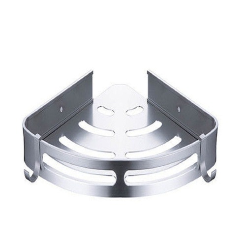 Aluminum Alloy Hole-Free Bathroom Shelf Bathroom Toilet Washroom Sink Corner Shelf Wall Mounted Corner Shelf