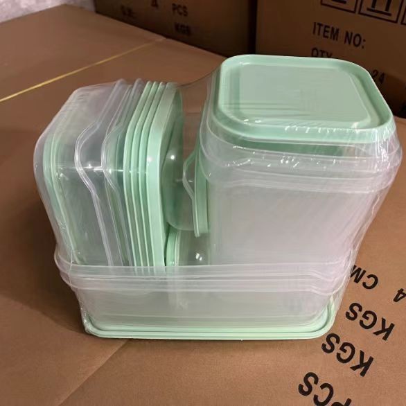 Juego de 17 recipientes organizadores para refrigerador con tapa, aptos para alimentos, transparentes, para almacenar frutas y alimentos.