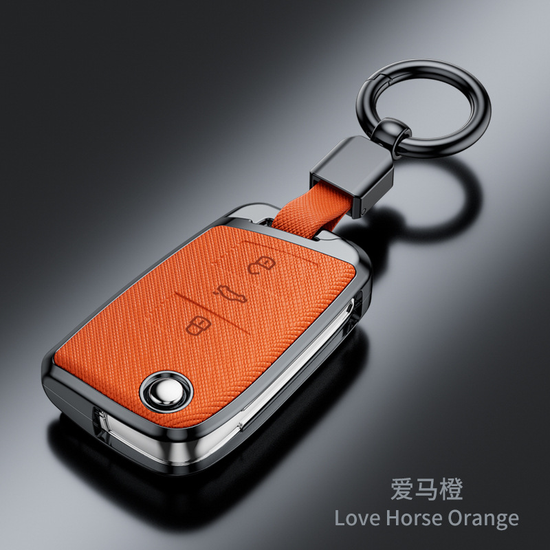 SuitabLe for VoLkswagen Sagitar Tiguan L Lavida Santana Bora Tanyue Passat Cross Pattern FashionabLe Key Cover