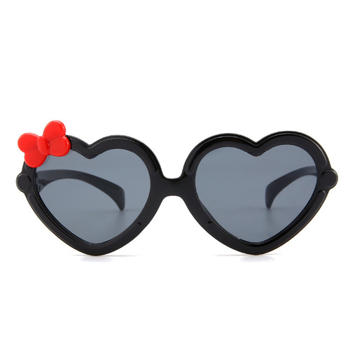 洋气时尚儿童太阳眼镜女童男童防紫外线防晒爱心墨镜厂家批发眼镜