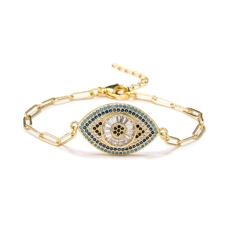 Fashion Palm Copper Bracelets Plating Zircon Copper Bracelets