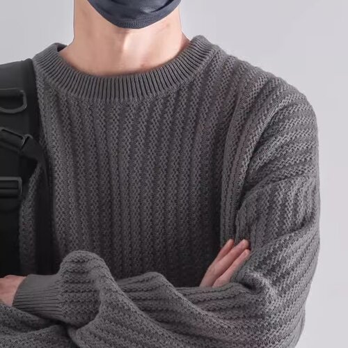 Stylish unisex spring new arrival Japanese retro knit sweater for versatile casual wear, suitable as a base layer or outerwear.