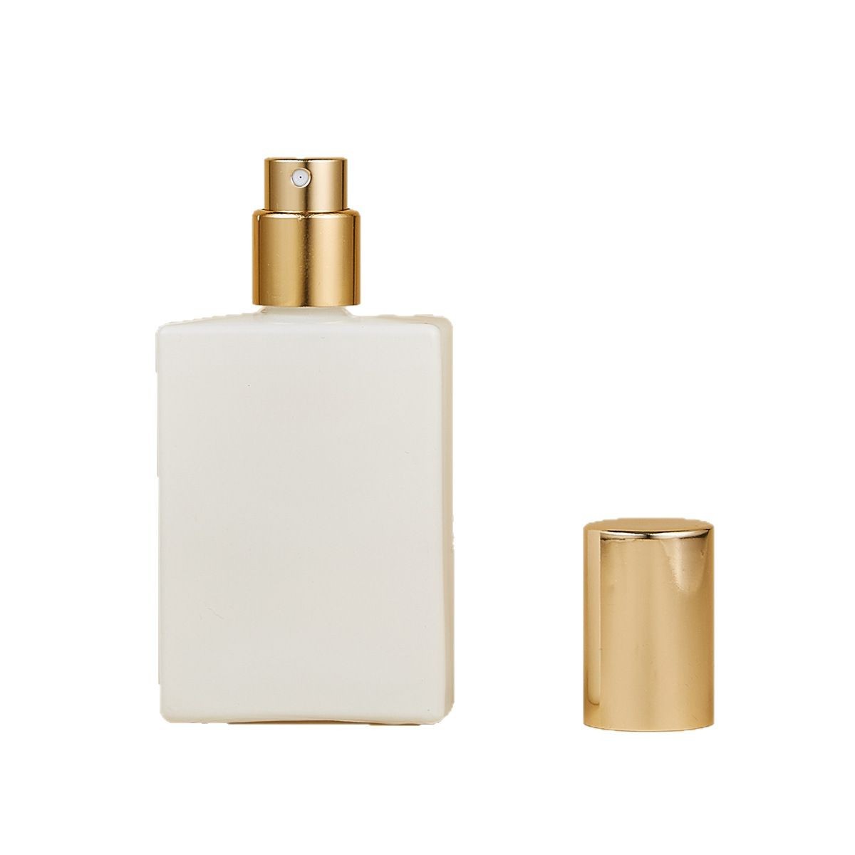 Venta directa de fábrica, botella de perfume de vidrio cuadrada con tapón de rosca de 30 ml y 50 ml, envase de botella vacía para perfume, botella de recarga de perfume, pulverizador fino