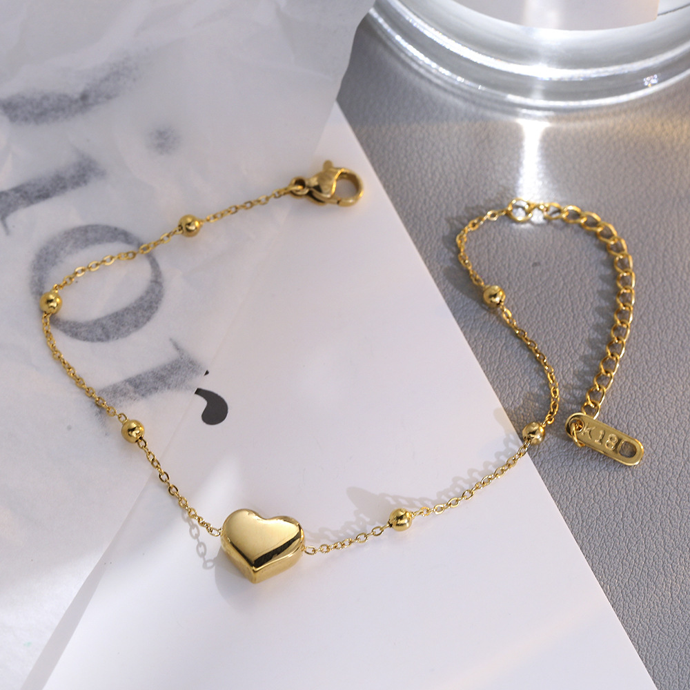 Pulseira de aço de titânio para mulheres com temperamento doce e legal, novo estilo que não desbota, moda e nicho_voghion.com