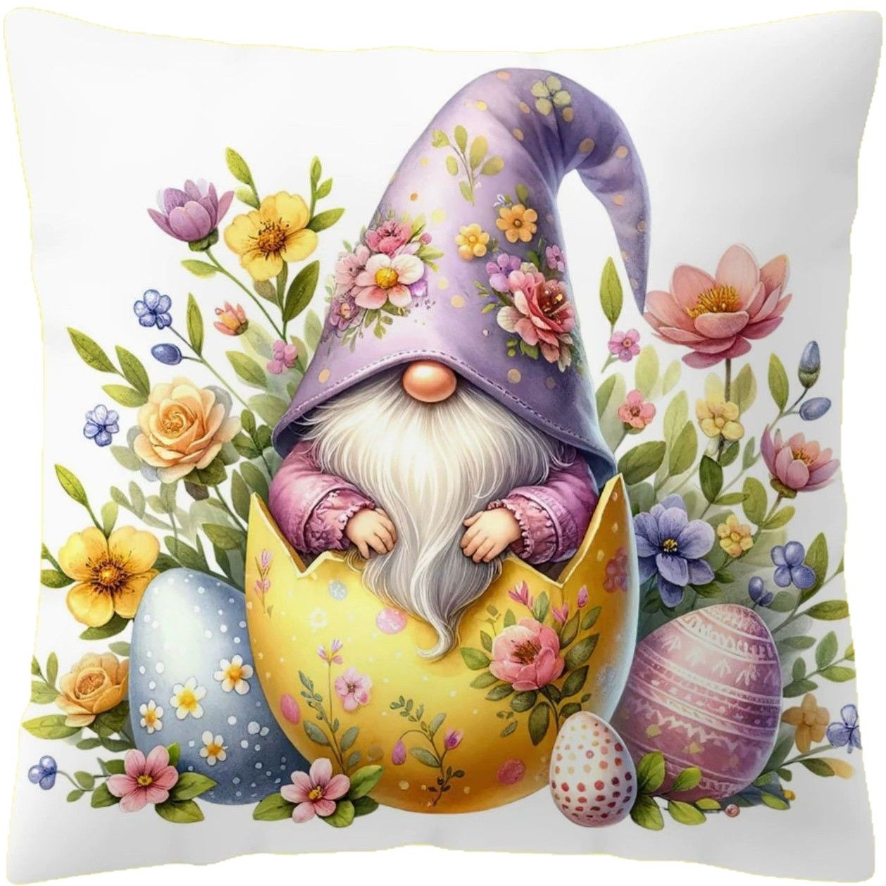 Huevo de Pascua Camión Impresión Funda de almohada Conejo transfronterizo Decoración de vacaciones Hogar Sofá Funda de almohada Funda de cojín