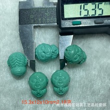 批发二代菱镁矿高仿绿松石雕刻宝宝悟空挂件 diy高瓷佛配件配饰