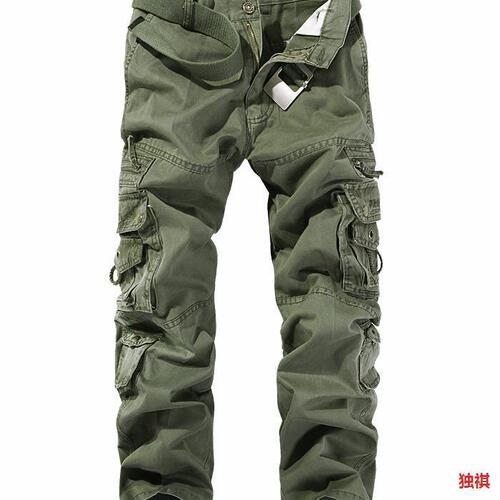 Commonly available, independent station, large size, men's multi-pocket washed camouflage pants, military overalls, sweatpants,
