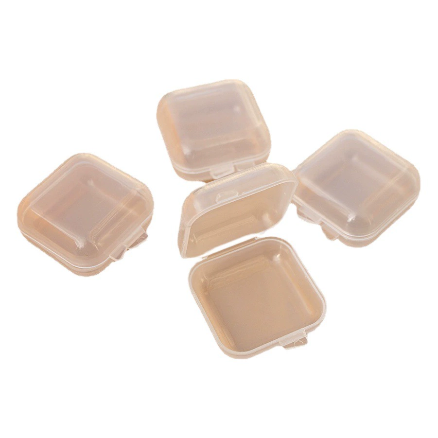 Прозрачная пластиковая маленькая квадратная коробка для ушей, противошумная маленькая квадратная коробка из полипропилена, мини-маленькая коробка с крышкой, небольшая пластиковая коробка для хранения