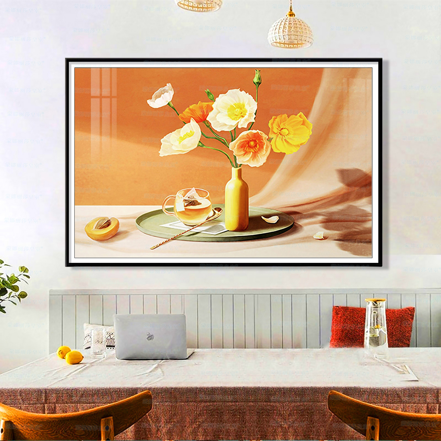 Monalisa Royal punto de cruz tiempo cómodo simple pieza pequeña sala entrada bordado hecho a mano pintura decorativa luz lujo