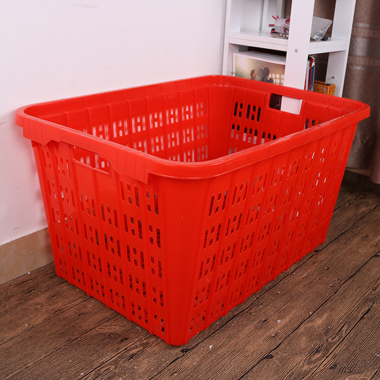 1号塑料筐 长方形物流运输塑料周转箱 可堆式物料筐