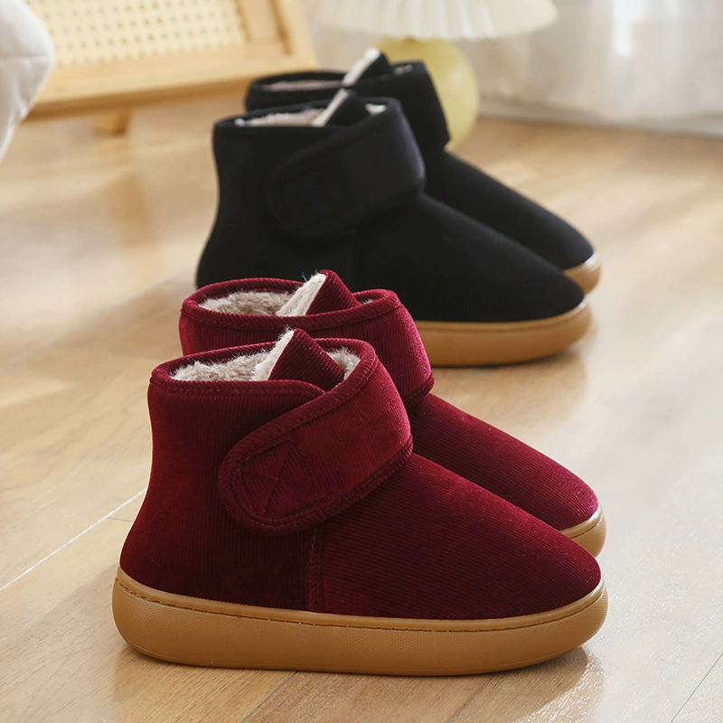 Машинные шлепанцы женские снаружи носят милые зимние хлопчатобумажные тапочки мужские домашние толстые говяжьи сухожилия, хлопчатобумажные туфли ручной работы зимой