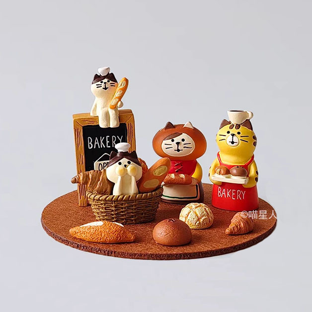 日本の猫パンオーナメントベーキングケーキショップブラインドボックスアクセサリー装飾ZAKKA食品玩具樹脂工芸品オーナメント|undefined