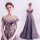 Aura Queen Purple Dress Annual Meeting Birthday Catwalk Host Performance Catwalk Evening Dress
