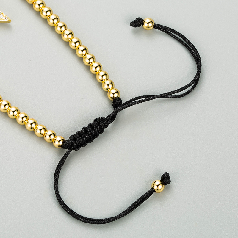 Nihaojewelry wholesale jewelry copper inlaid zircon hollow stars pull braided braceletpicture7