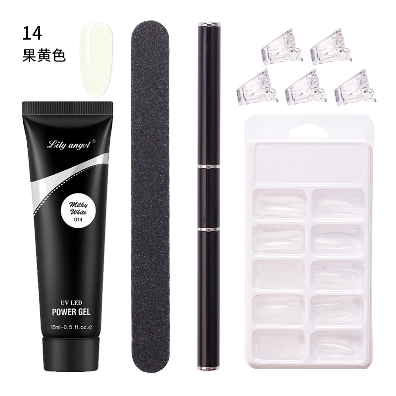 Suministro directo transfronterizo de extensión de uñas pegamento titular sin papel extensión rápida modelo de cristal sin dolor traje de clip de pegamento de cristal