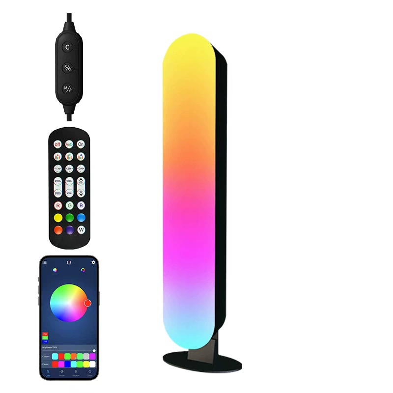 RGB настольный атмосферный светильник, 5Вт, голосовое управление, лампа с музыкой и ритмом, один/два источника 180/360°