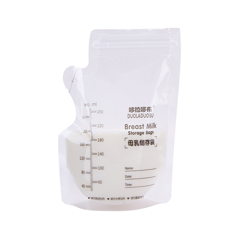 Dora Dora 10-Piece Teat-Shaped Breast Milk Storage Bags, Breast Milk Storage Bags, Breast Milk Storage Bag, 250mL, 6129