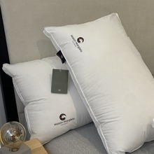 高定舒适卡罗那鹅绒枕芯 白鹅绒枕芯饱满舒适立体羽绒枕芯