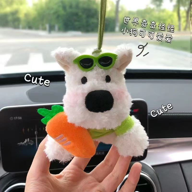 かわいい犬のぬいぐるみバッグペンダント、ウエストハイランド犬の装飾、車内グッズ、ぬいぐるみ、カップルペンダント|undefined