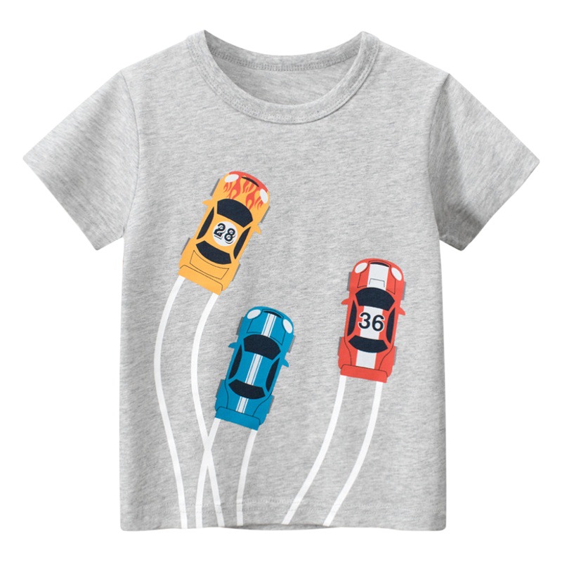 27 niños estilo coreano ropa para niños verano Camiseta de manga corta para niños ropa de bebé ropa para niños camisa de fondo entrega de una pieza