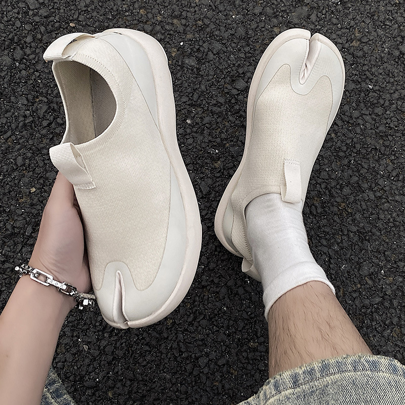 2025 nuevos zapatos Lefu ligeros de suela suave Tabi media pantuflas de dedo dividido Zapatos perezosos de un pie Zapatos Muller transpirables