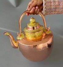 纯手工 铜茶壶酥油茶 壶烧水壶大铜壶手工铜酒壶铜茶壶纯紫铜藏壶