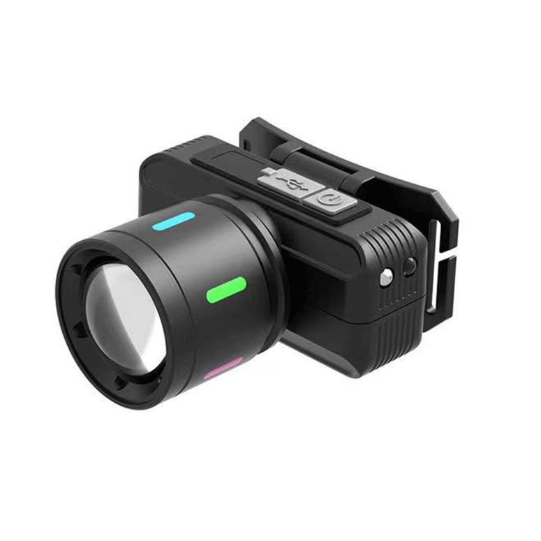 KX1832-백색 레이저 센서 헤드라이트 [헤드라이트 + 컬러 박스 + USB 데이터 케이블]