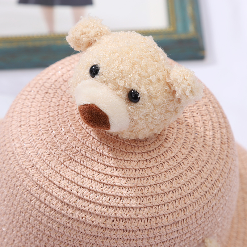 138g Weight Weave Fashion Element Zipper Closure Type Single Shoulder Strap Strap Type Straw Bag Bags Type Casual, Holiday Occasion Straw Material Animal, Cartoon Pattern Spring&Summer Season Kid'S Gender Cute Style Round, Bucket Shape Kid'S Straw Animal Cartoon Cute Weave Round Bucket Zipper Straw Bag 21