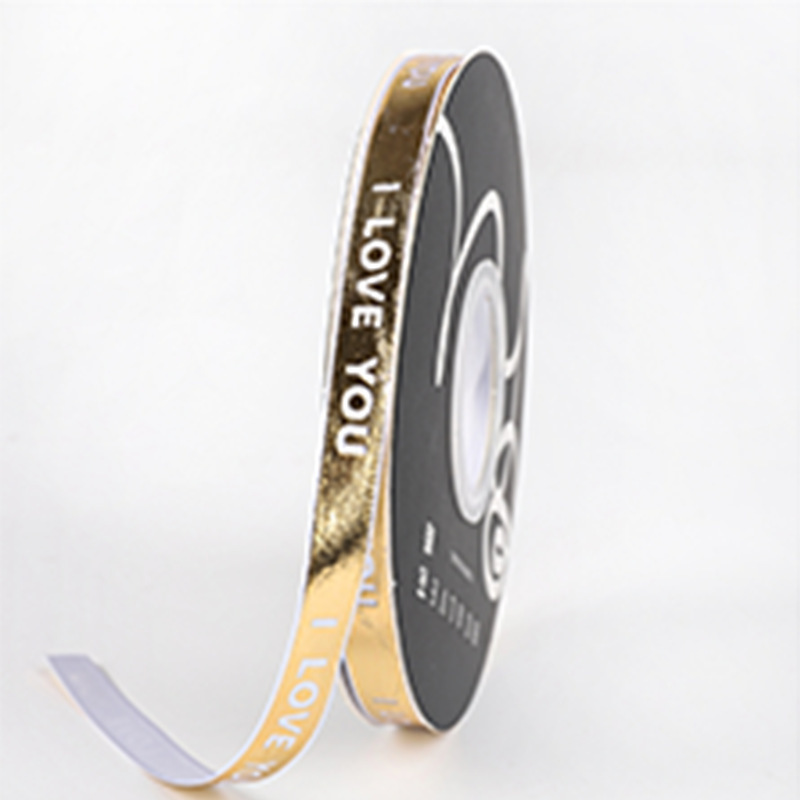 Día de San Valentín año nuevo dorado carta cinta hornear pastel de cumpleaños vendaje caja de regalo embalaje cinta al por mayor