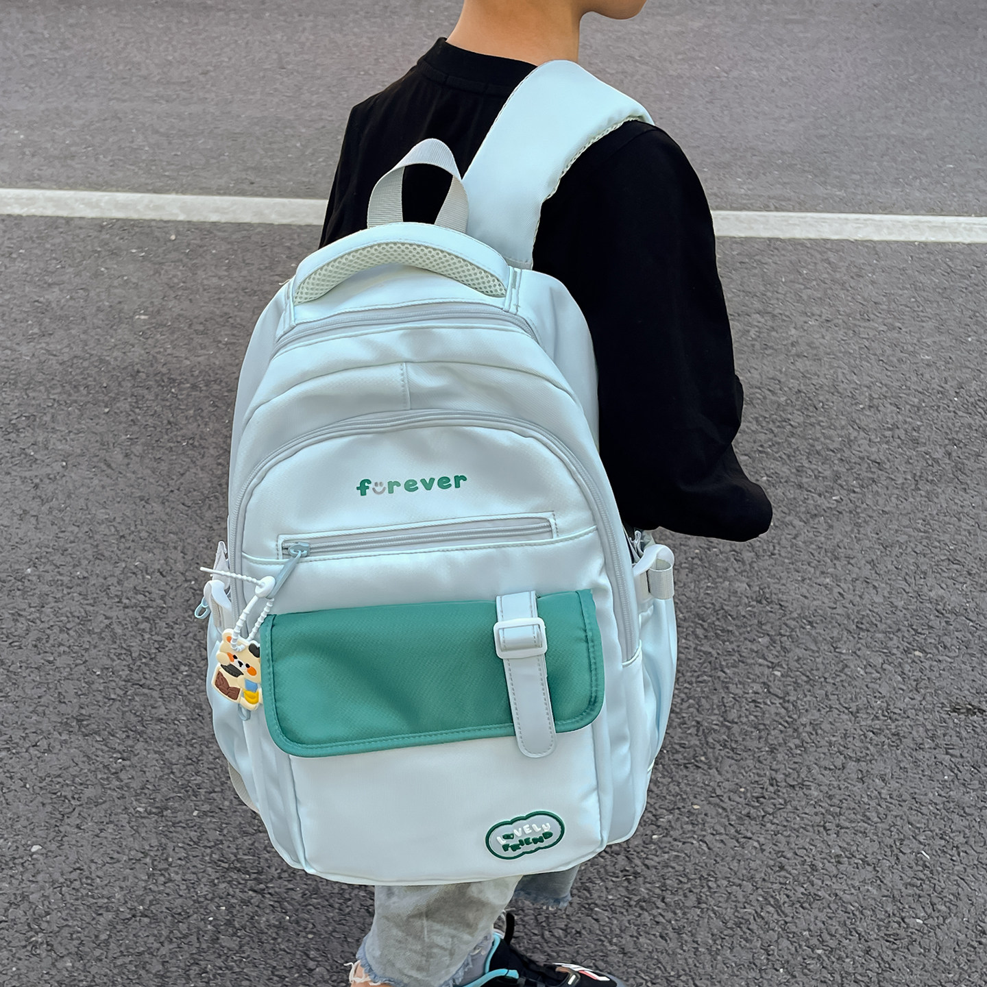 2026 estudiantes de secundaria mochila de hombro para viajar, nueva moda, mochila de estudiantes ligera y portátil de gran capacidad, encantadora