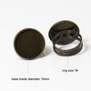 Retro bronze accessory, copper wedding ring, with gem, wholesale