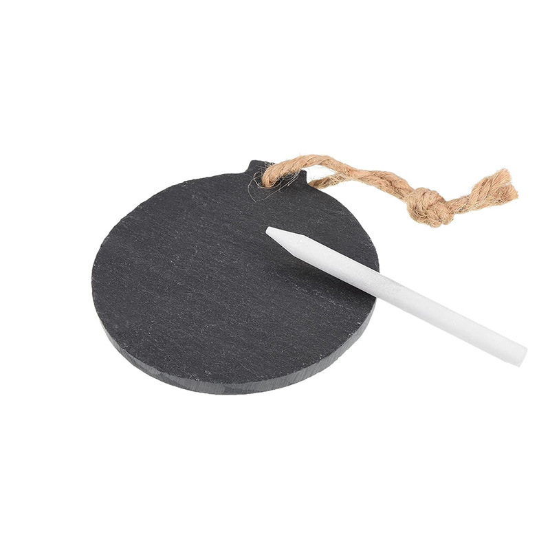 Decoración de pizarra creativa pizarra natural colgante artesanía piedra azul pieza hogar mini decoración regalo negro pizarra