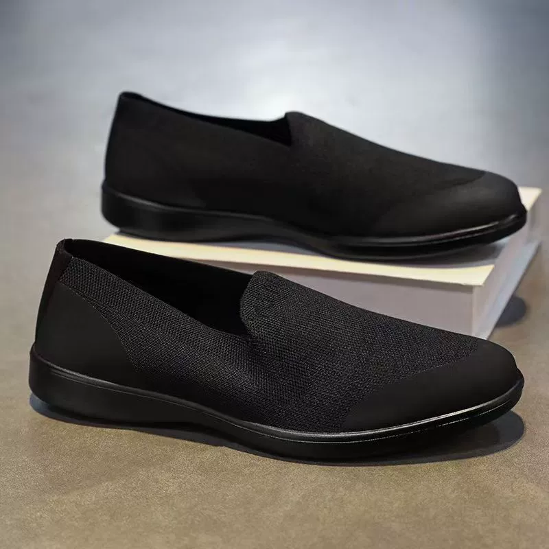 Летающая вязаная мужская обувь трансграничная новая дышащая нескользящая мягкая сетка