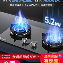 扬子燃煤气灶炉双灶家用天然气液化气猛火灶台式嵌入式2024年新款