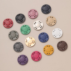 Metal snap button colorful magnetic round fastener buttons coat jacket magnetic suction magnetic force invisible parent-child fasteners cross-border